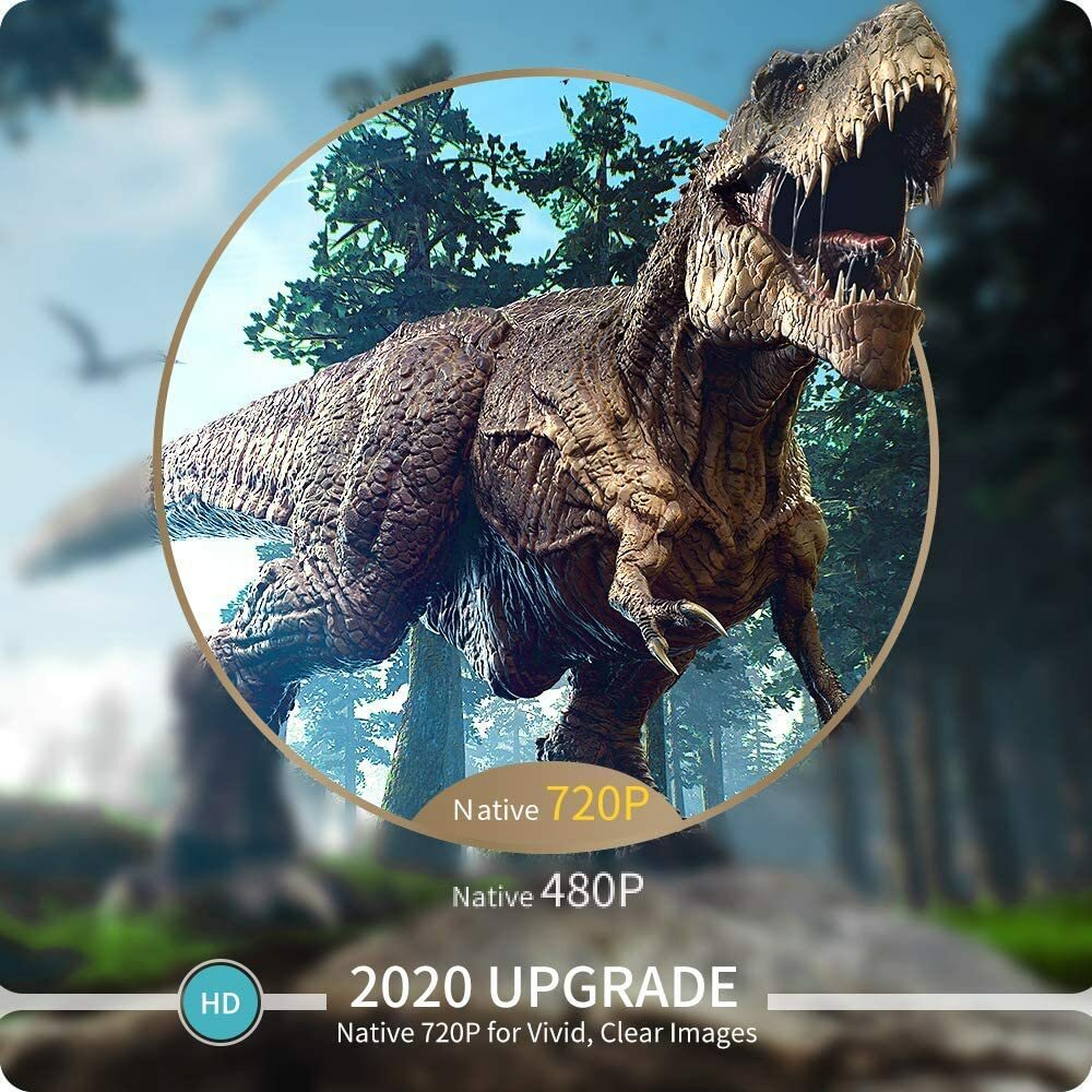 Mini Projector with 1080P Supported, Portable Projector with iOS/Android Connect