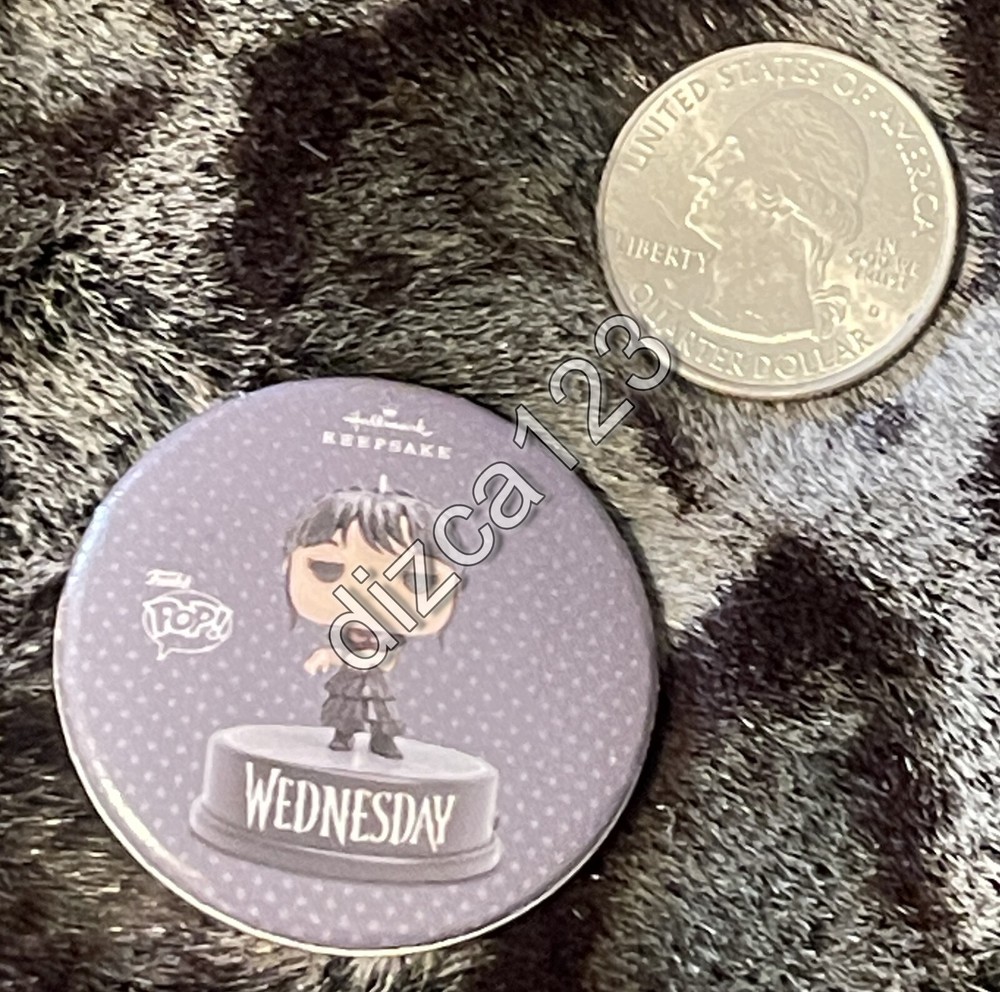 SDCC 2024 Comic Con Hallmark Wednesday Button Pin Funko Pop