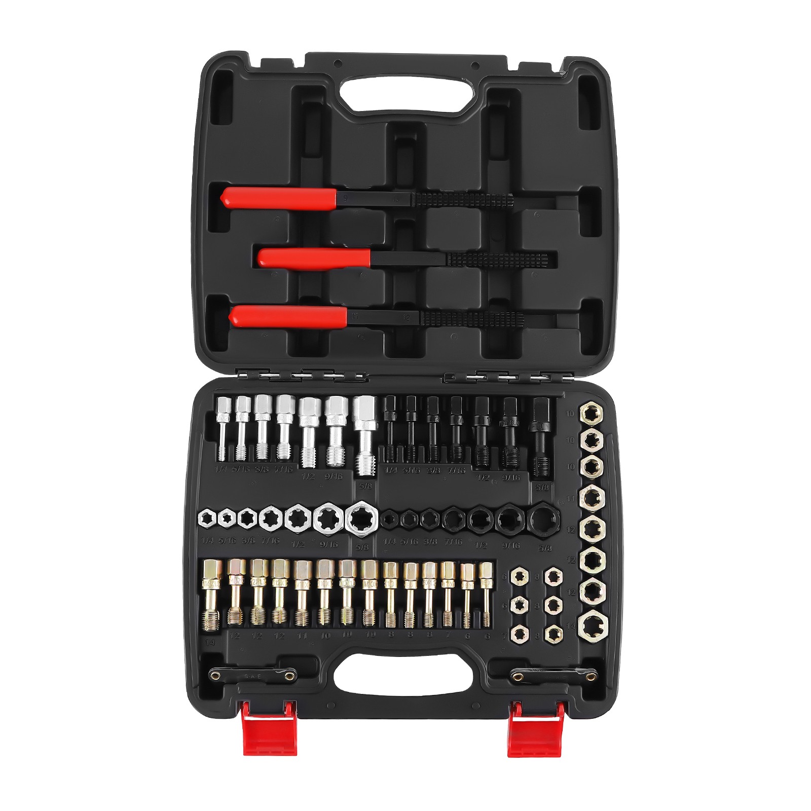 61PCS Thread Chaser Set UNC UNF Metric Thread Restorer Tool Rethreading