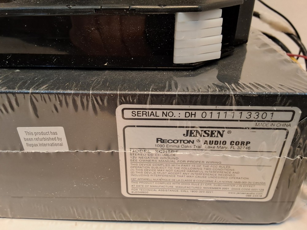 Jensen Model XCH-6RFRB Auto CD Changer Refurbished