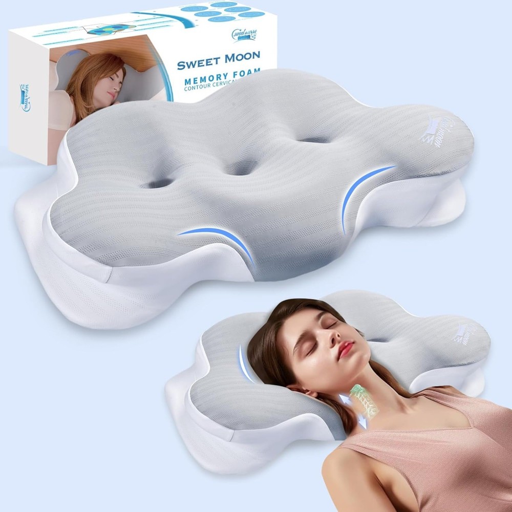 Cloud Contour Memory Foam Pillow,Ergonomic Design for Reducing Snoring