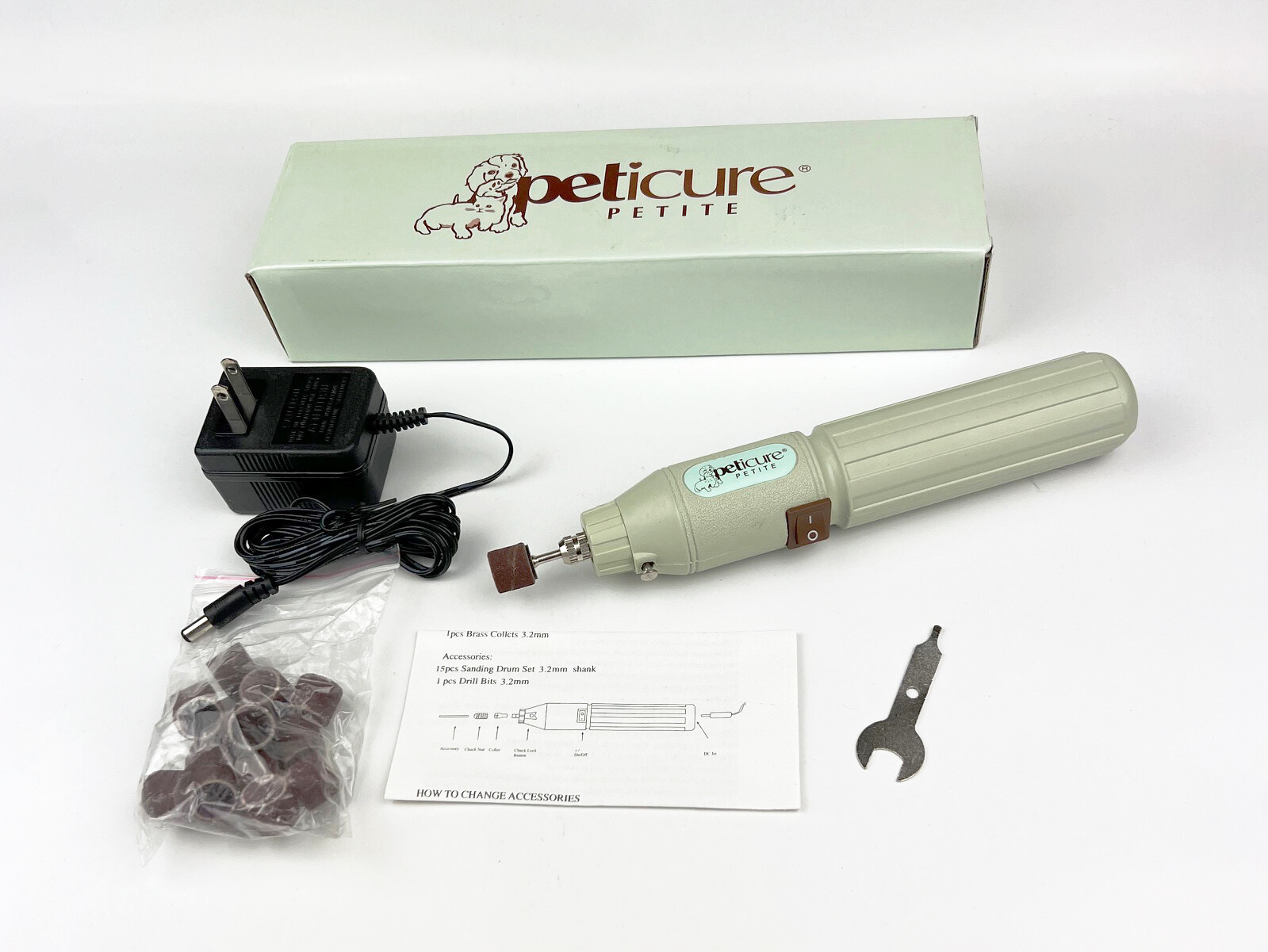 PETICURE 3.6V CORDLESS RECHARGEABLE PET NAIL TRIMMER FOR DOG AND CAT w/ Guard