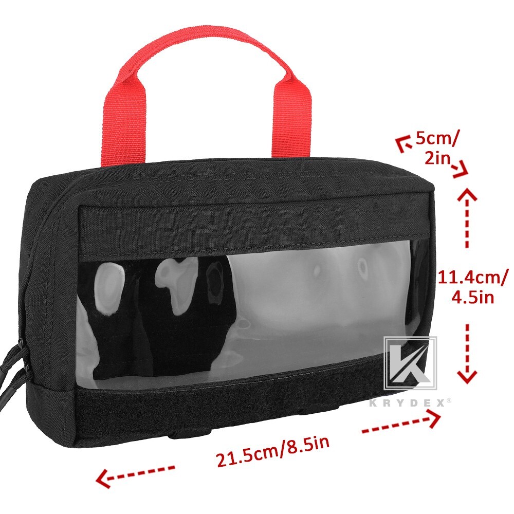 KRYDEX Clear Top Insert Bag Packing Organizer Hook Back for D3 Backpack Small