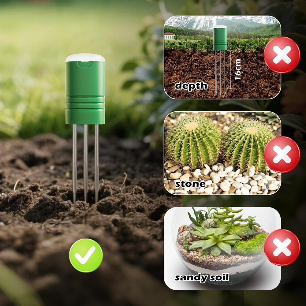Multi-zone WirelessSoilMonitoring Kitand Soil Thermometer(Main Unit + 4 Sensors)