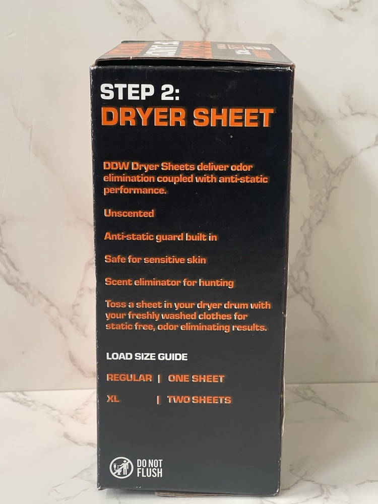 Dead Down Wind Black Premium Laundry Pack 40 Dryer Sheets 30 Washer Sheets