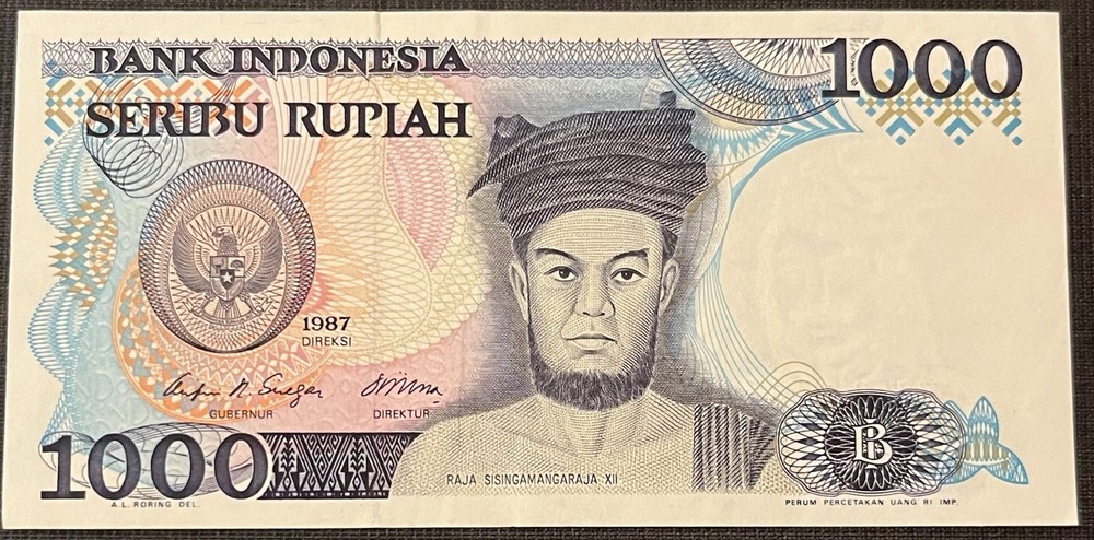Indonesia 1987 Uncirculated 1000 Rupiah  Banknote