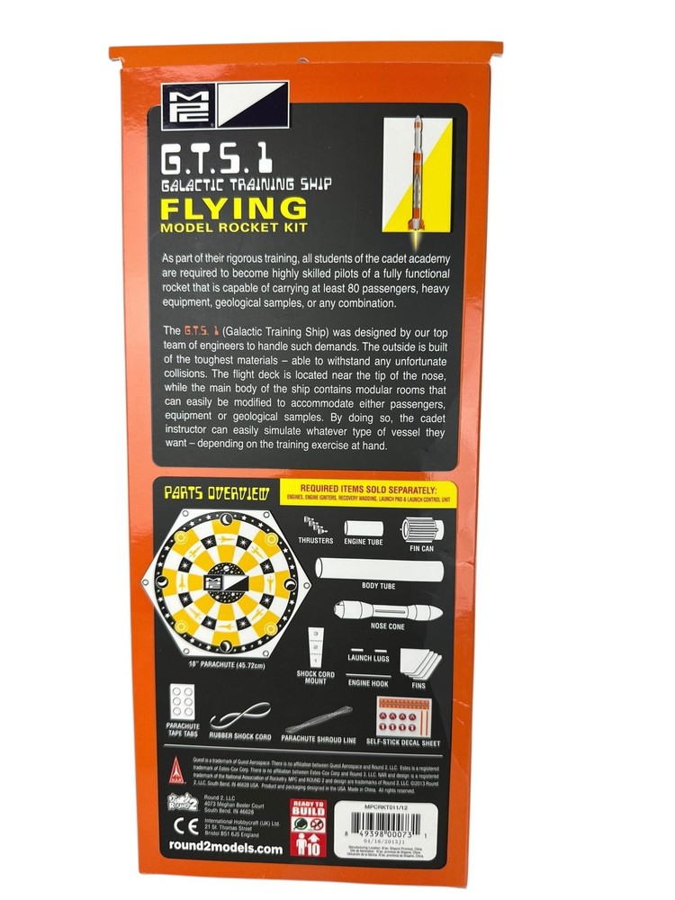 MPC RKT011 GALACTIC TRAINING SHIP G.T.S.1 MODEL ROCKET KIT 011/12