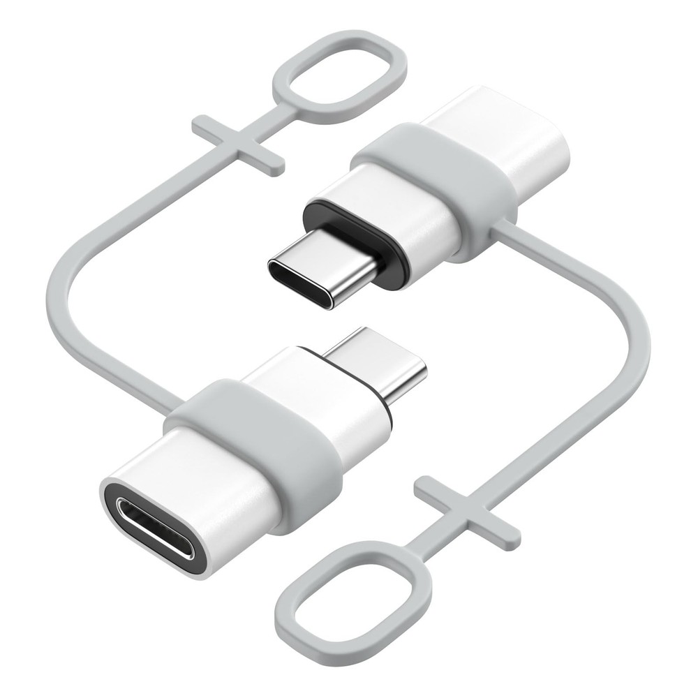 MoKo Lightning to USB C Adapter 2Pack, NOT for 2 Pack, White