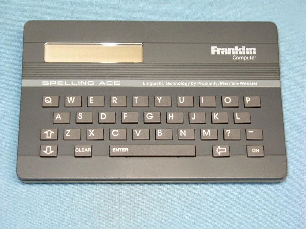 FRANKLIN COMPUTER ~~ MODEL # SA-98 "SPELLING ACE" ~~ ELECTRONIC DICTIONARY