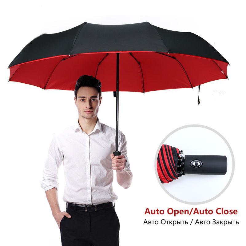 Windproof double-layer automatic umbrella, durable and resistant for heavy rain