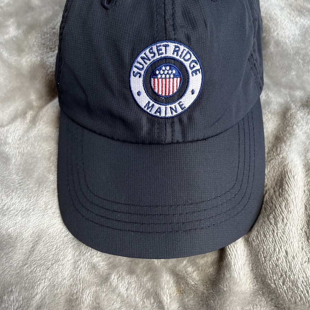 Sunset Ridge Golf Westbrook Maine lightweight blue Adjustable Hat Cap