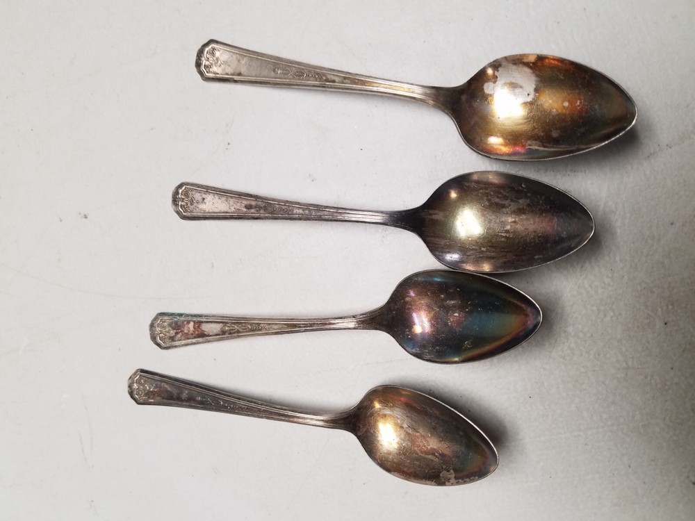 4 - Tudor Plated Oneida Spoons Queen Bee