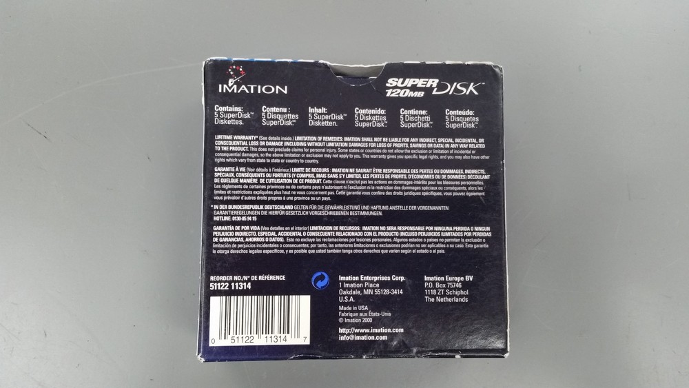 5PK Imation Super Disk Drive 120MB NOS for MAC/PC