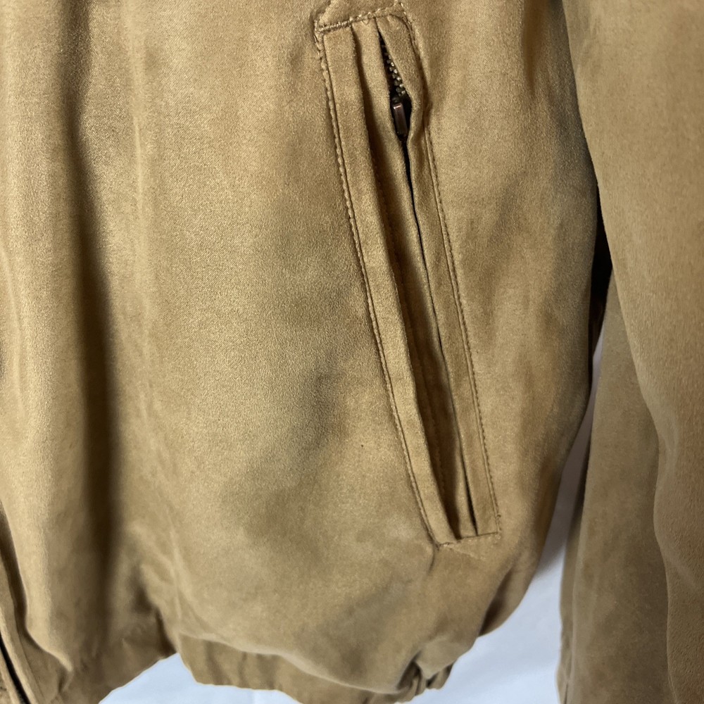 Weatherproof Bomber Jacket Men’s Medium Brown Full Zip Pockets Lined Insulated