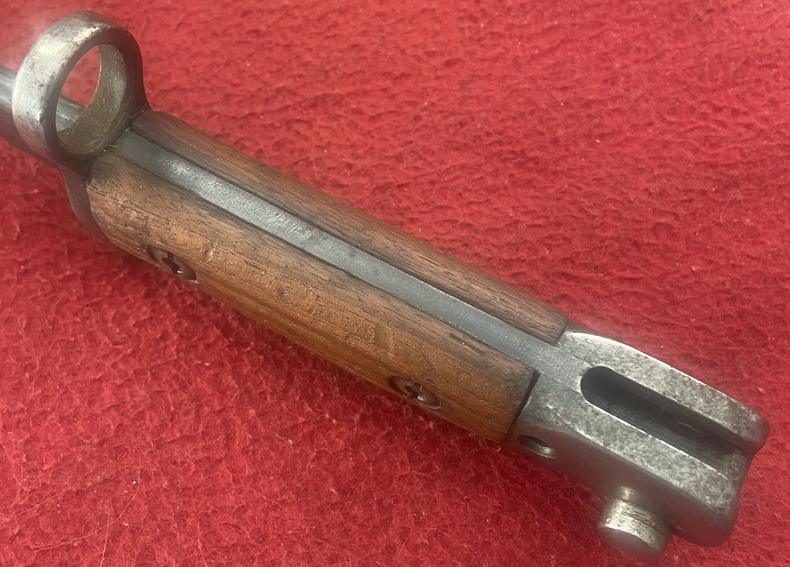 WWI English Pattern 1907 Bayonet & Leather Scabbard By Vickers 2-18