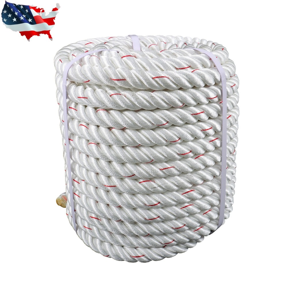 Pulling Rigging Line 1" × 120' Double Braid Nylon Polyester Arborist Bull Rope