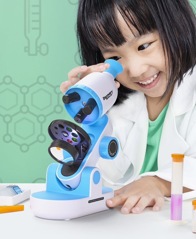 Discovery #MINDBLOWN 1200X, 600X, 300X Microscope, 41-Piece Experiment Lab Set