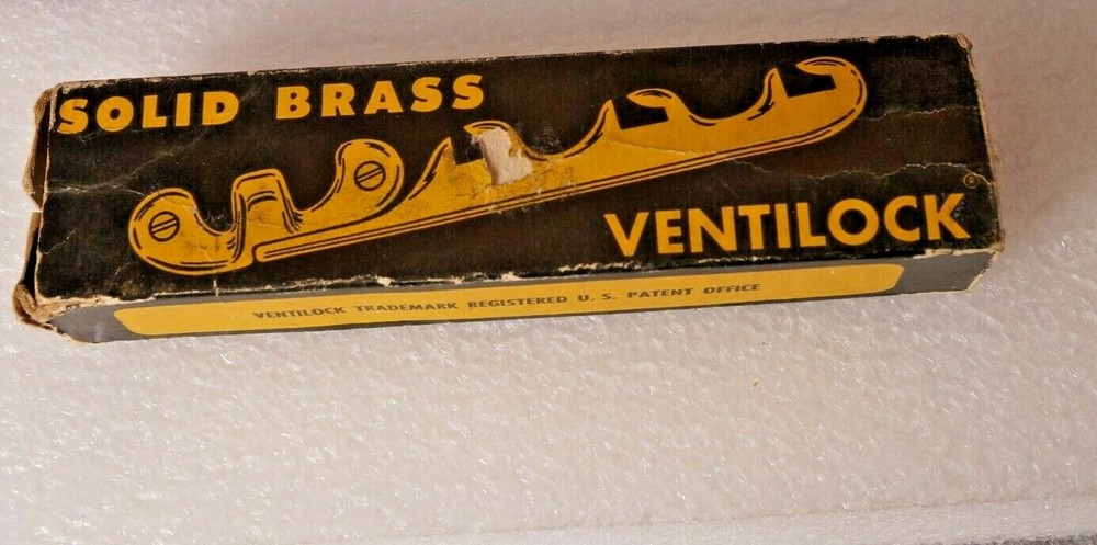 Vintage Slaymaker Ventilock Window Latch Lock Solid Brass Top Catch ONLY