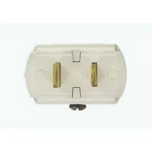 15 Amp 125-Volt 2-Pole 2-Wire Polarized Plug White 101-WH