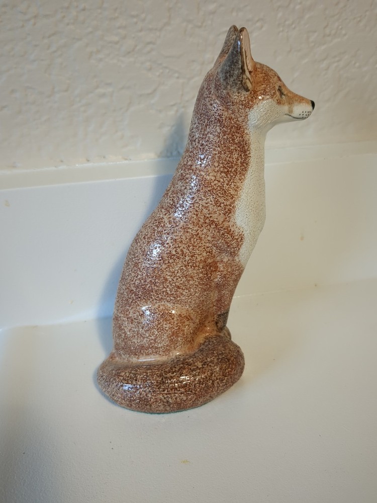 Miranda C. Smith Signed Ceramic Fox Figurine Made In England
