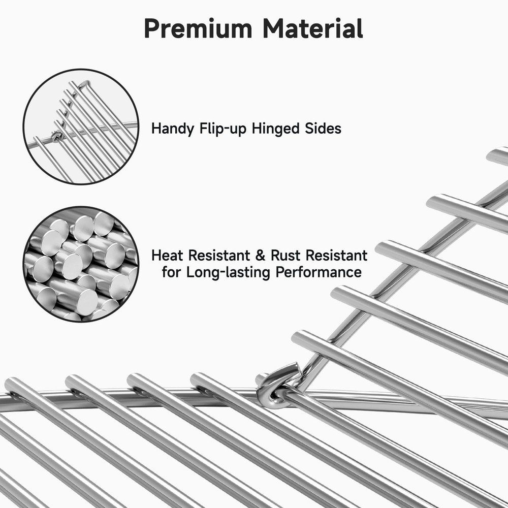Weber 22" Hinged Grill Grate 7436 Replacement 21.5" Cooking Grate