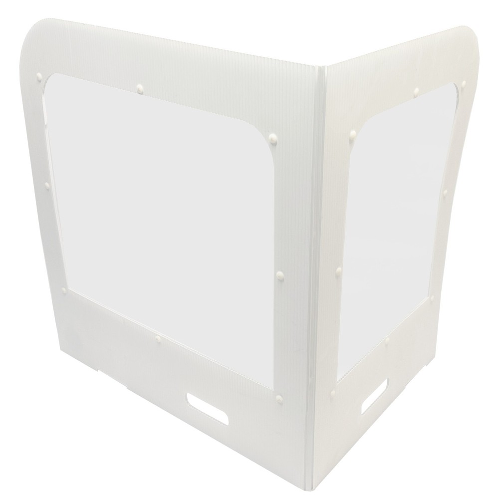 FlexView Shield 2 Pack Durable Easy Carry Plastic Desk Dividers