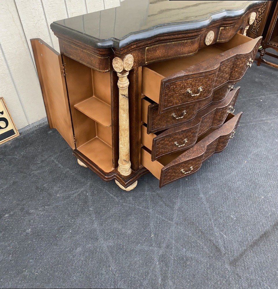 64591 Marble Top Server Chest Sides Open