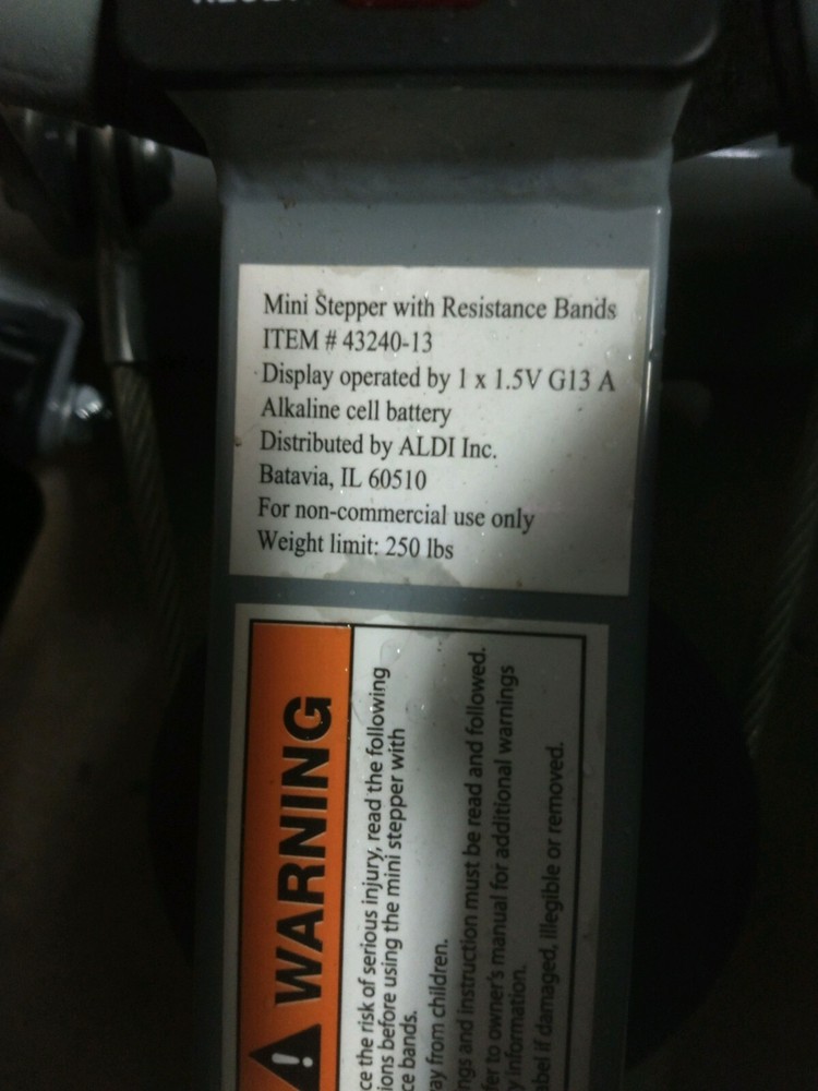 Used - Crane Stepper Exercise Machine - Model 43240-13 w/ bands