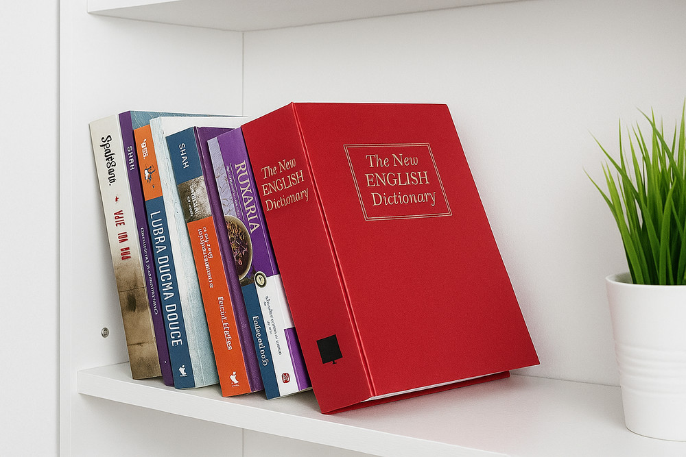 Dictionary Book Safe with Key Lock – Hidden Security Box – Large Red