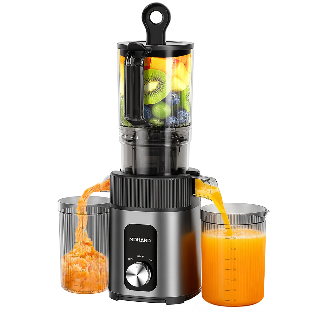 Cold Press Juicer 4.3" Wide Feed Chute Juice Extractor Machine 200W Fruit Juicer