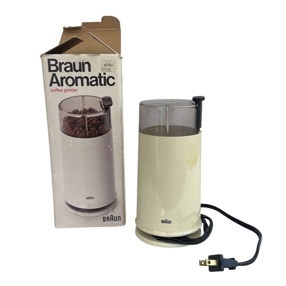 Braun KSM-2 Automatic Coffee Grinder 2.5oz Tested Working w/ Box