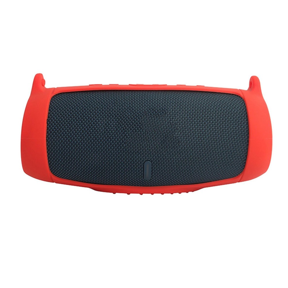 Red Silicone Cover Case Kit With Strap For JBL Charge 5 Bluetooth Speaker