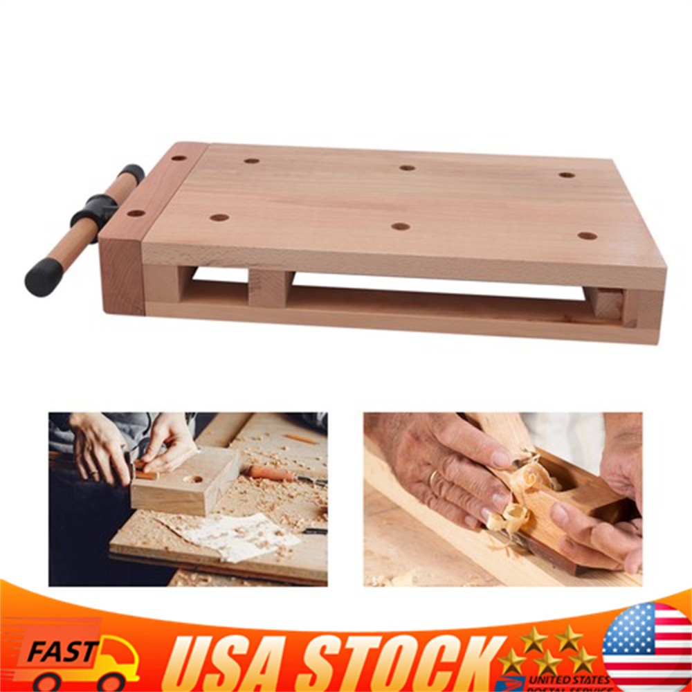 Woodworking Bench Vise with Quick Release, Durable Beech Wood Design