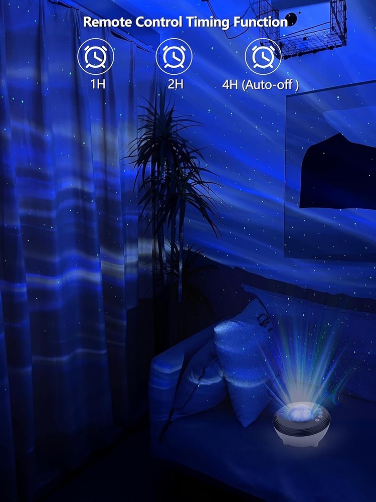 Galaxy Projector Star Projector,Northern Lights with Remote White