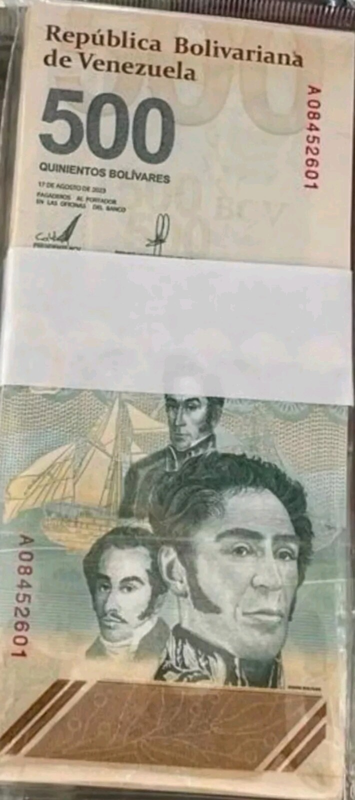 20 Ea VENEZUELA 500 DIGITALES 2023 CIR 500 Million Bolívares – W/COA