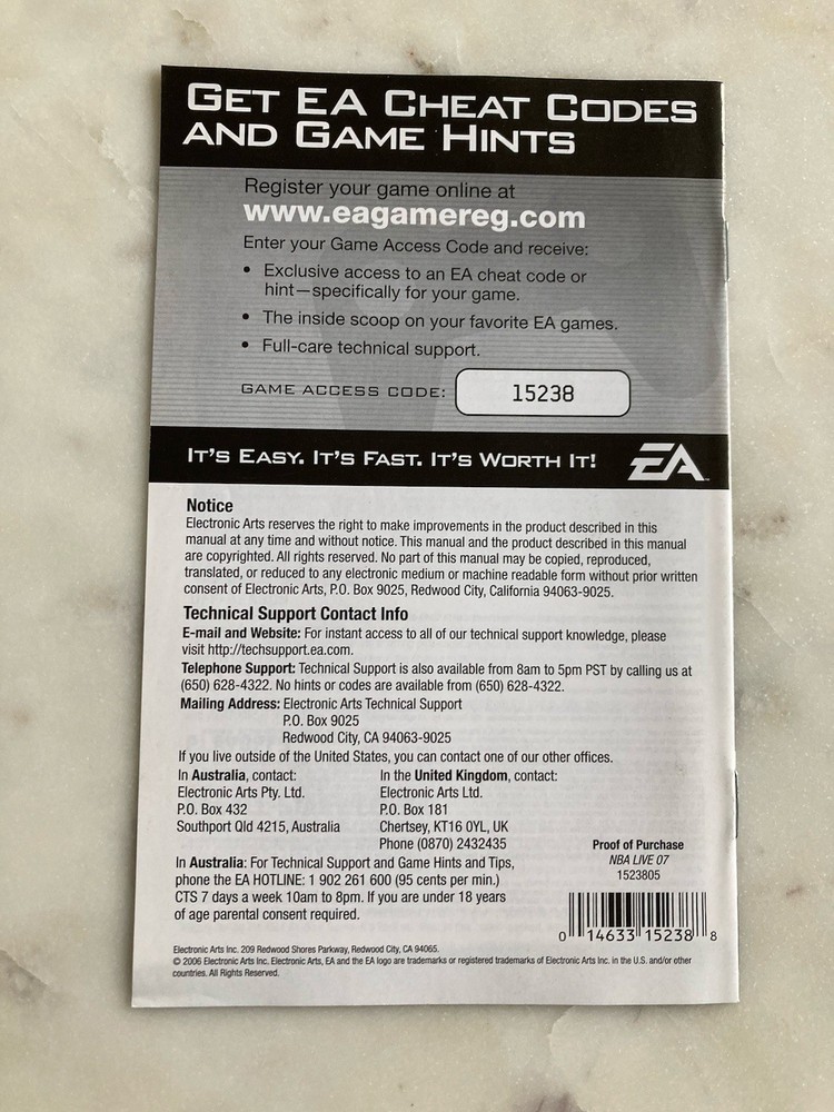 NBA Live 07 | PS2 | Manual Only