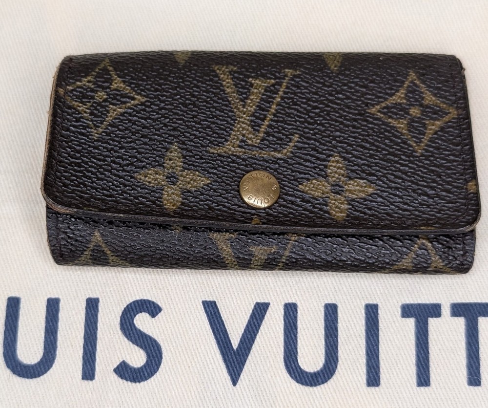 Louis Vuitton Key Case Monogram Multicles 4 Hooks RA0064 Authentic