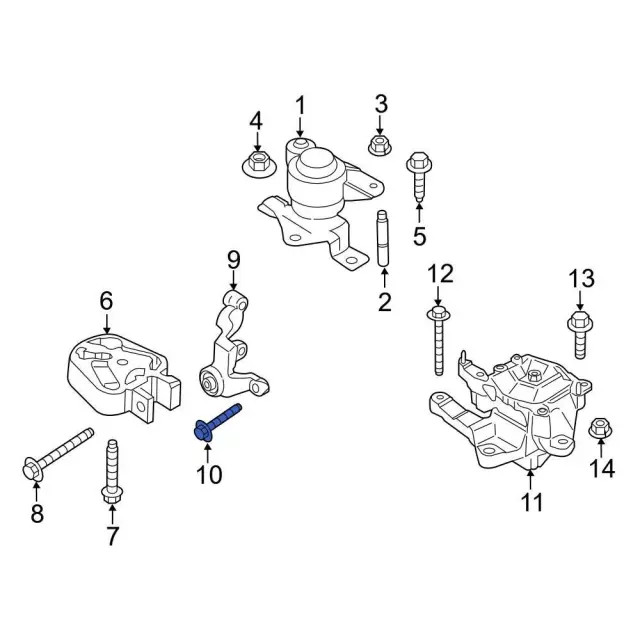 Genuine Ford Engine Mount Support Bracket Bolt W709906-S439