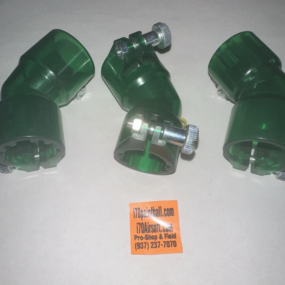 Green Viewloader Adjustable Hopper Feed Necks / Hopper Adapters/ Elbows (3)