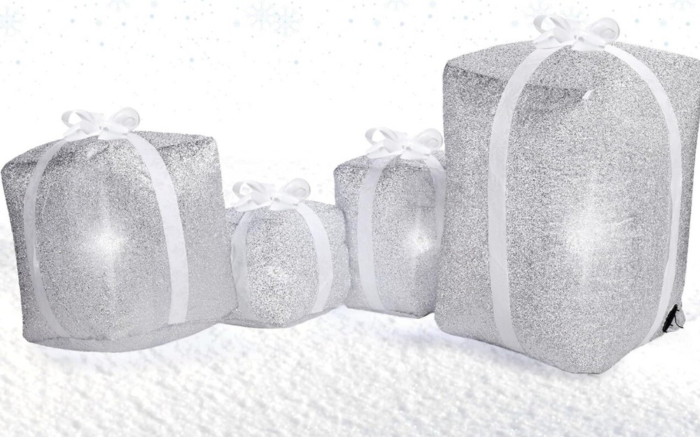 Inflatable Silver Christmas Presents