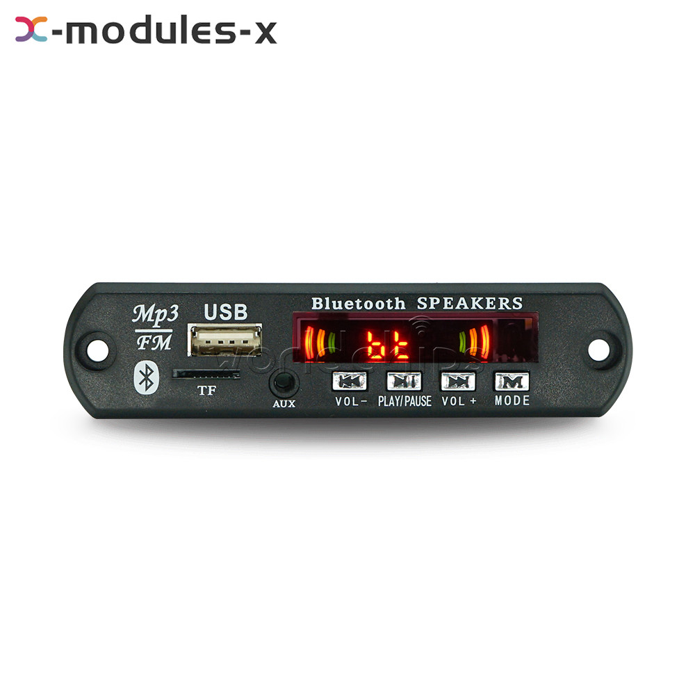 Wireless Bluetooth 12V MP3 WMA Decoder Board Audio Module USB Radio+Battery S