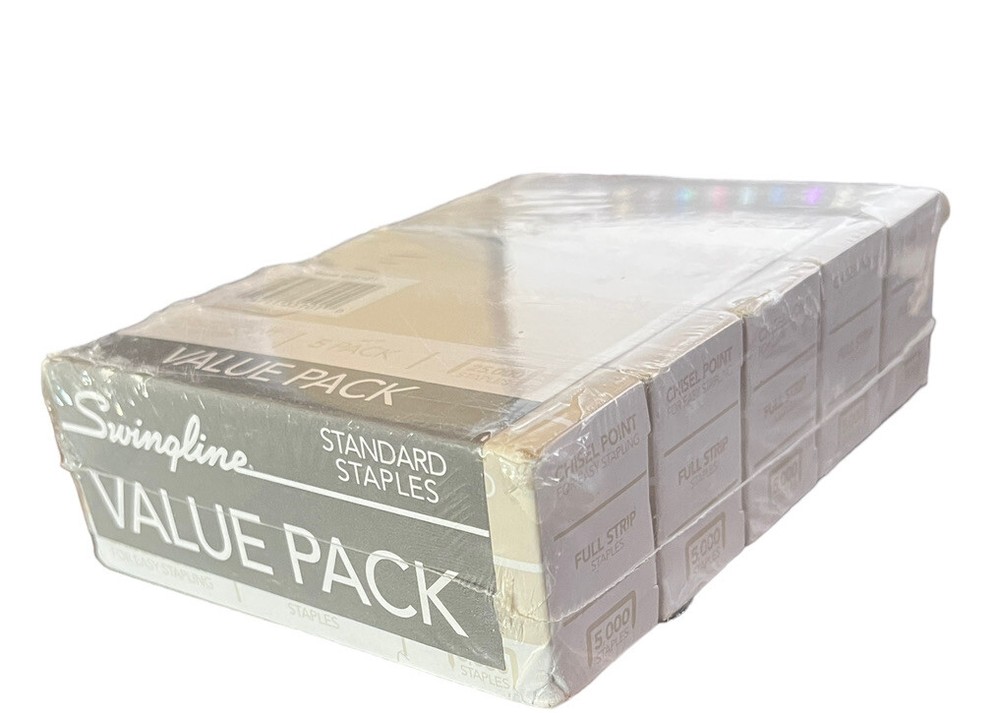 * Swingline * Standard Staples - 5 Pack (25,000 Staples) Chisel Point