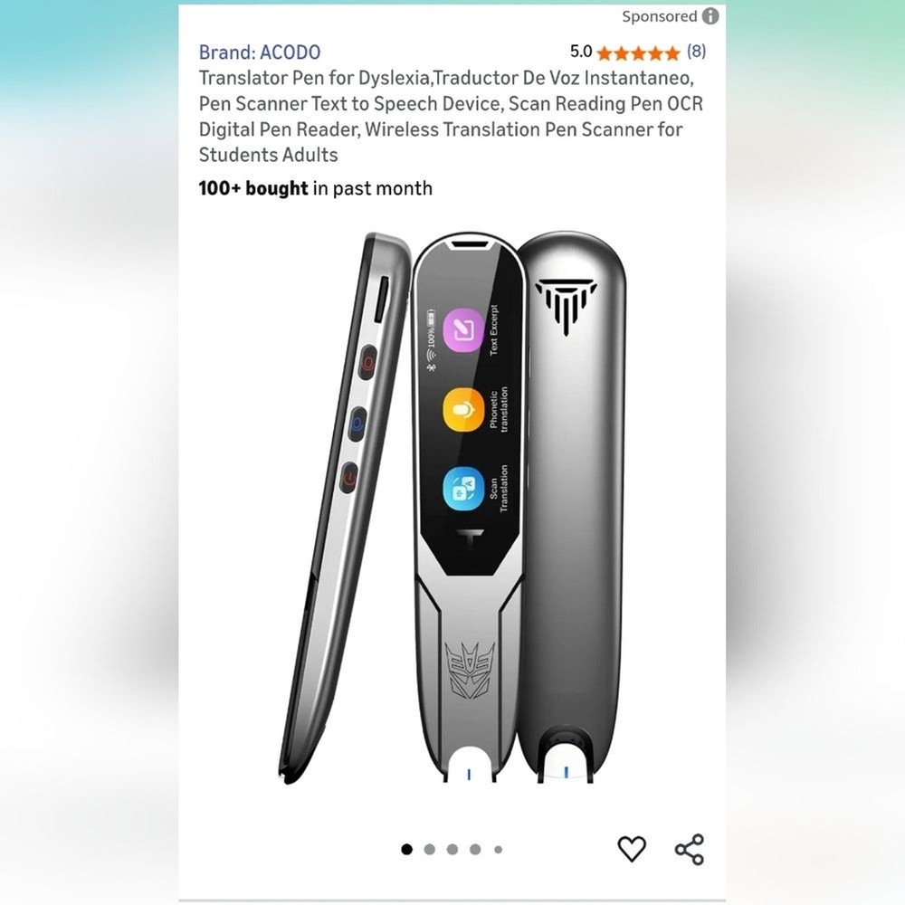 Pen Scanner Text To Speach Device For Learning Dyslexia Reading Translator
