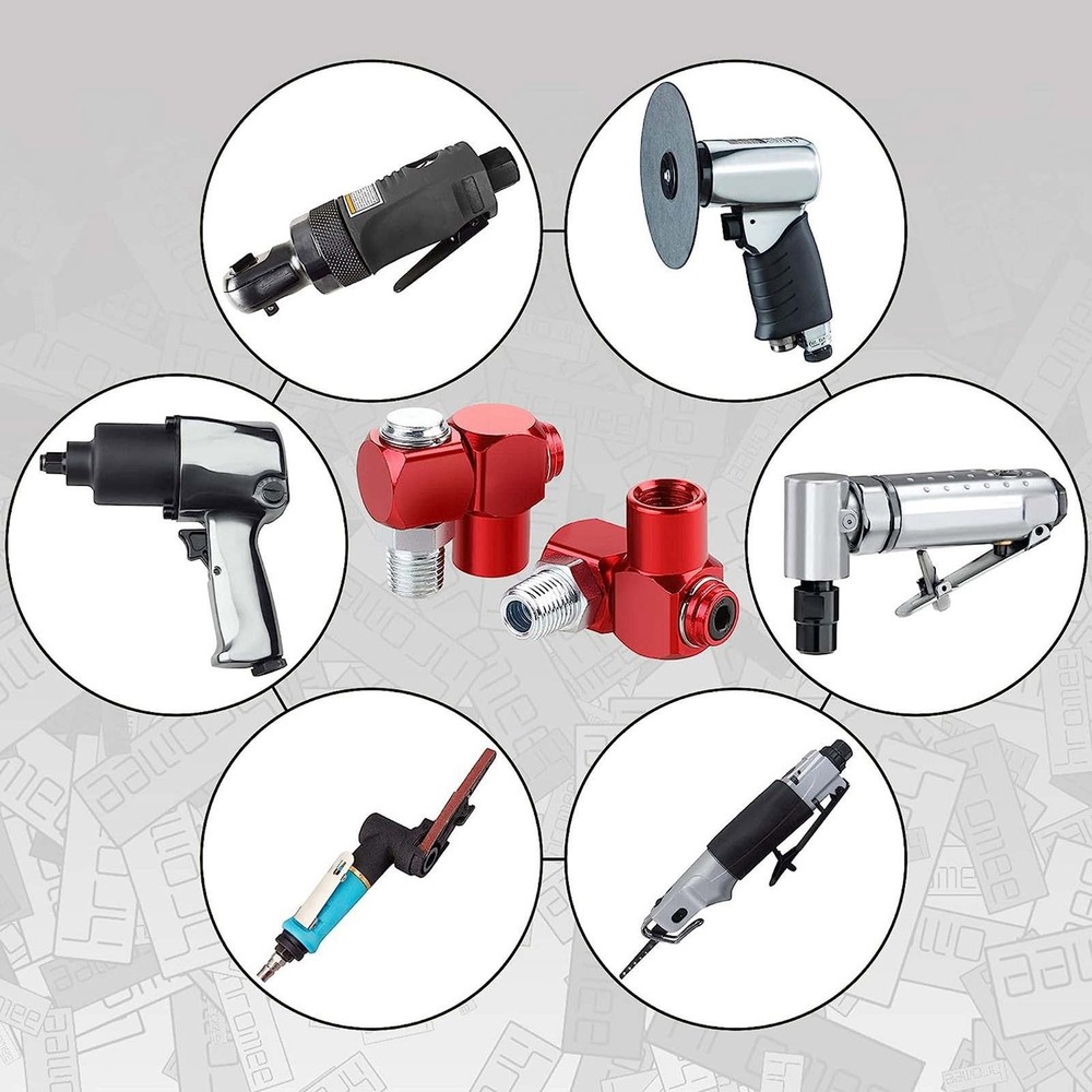 Portable Air Tool Adapter 360 Degree 1/4'' NPT With Quick Plug for Air Tools