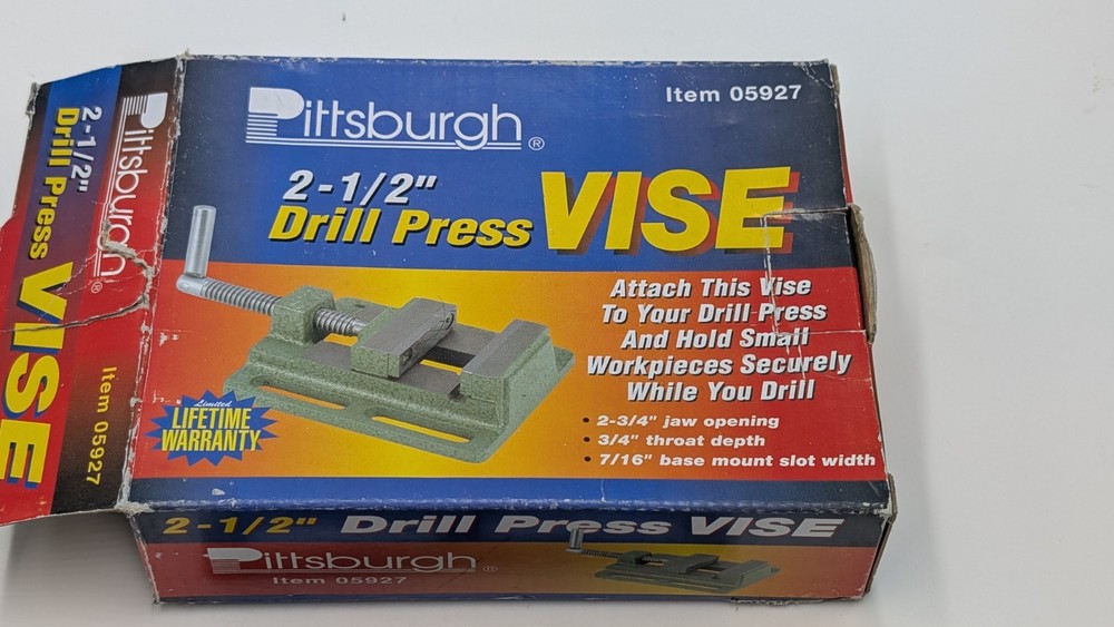 Pittsburg 2-1/2" Drill Press Vice #05927 Woodworking Workshop New In Box