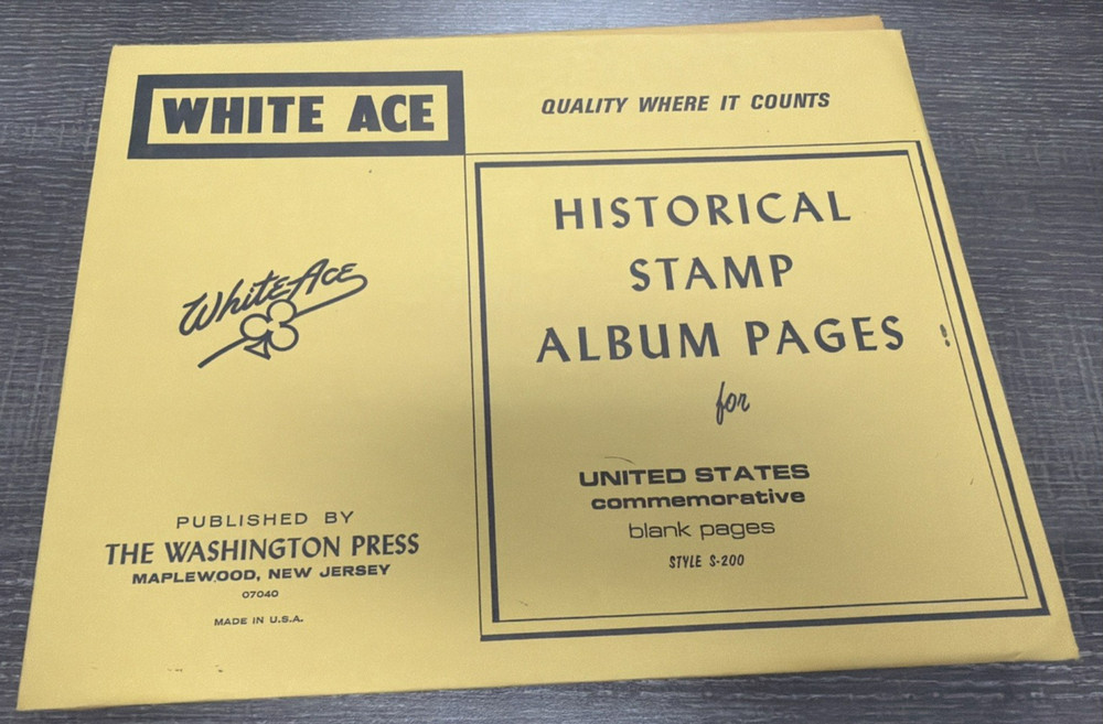 White Ace U.S. Commemorative Blank Pages Eagle Top S-200 Pkg.15