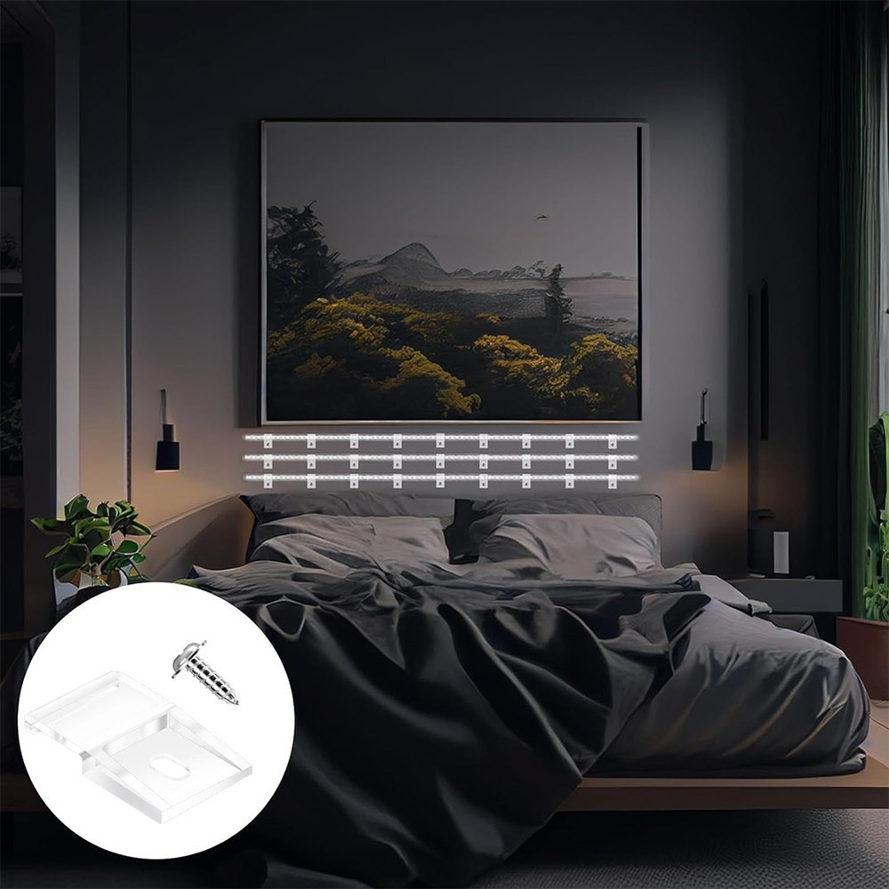 LED Strip Light Mounting Bracket Kit LED Light Strip Mounting Surfaces