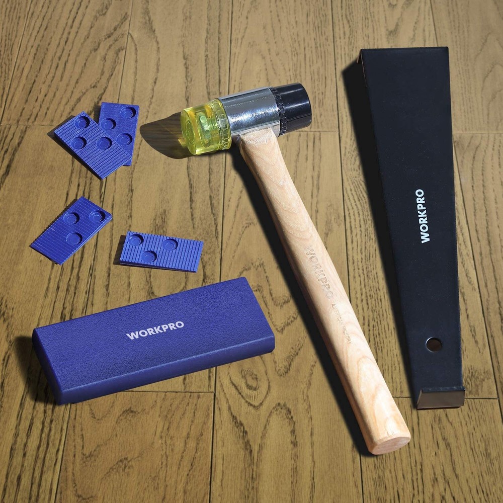 WORKPRO Laminate Wood Flooring Installation Kit Pull Bar Double-Faced Mallet Set