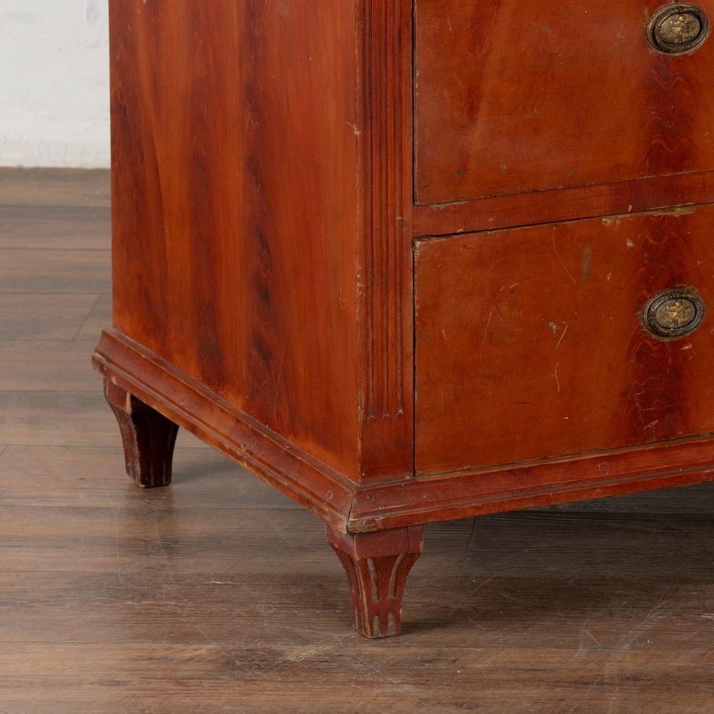 Original Painted Pine Secretary Bureau from Sweden, dated 1847