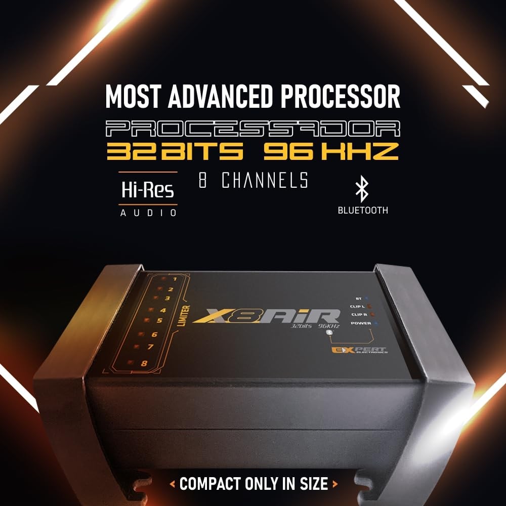 8-Channel Car Audio DSP Processor with Bluetooth, Equalizer & App Control
